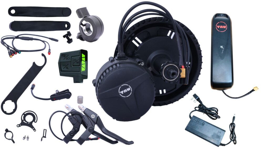 TAV Ebike Conversion kit mid-drive with battery pack